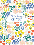 Thinking of You Greeting Card - Bright Spring Flowers