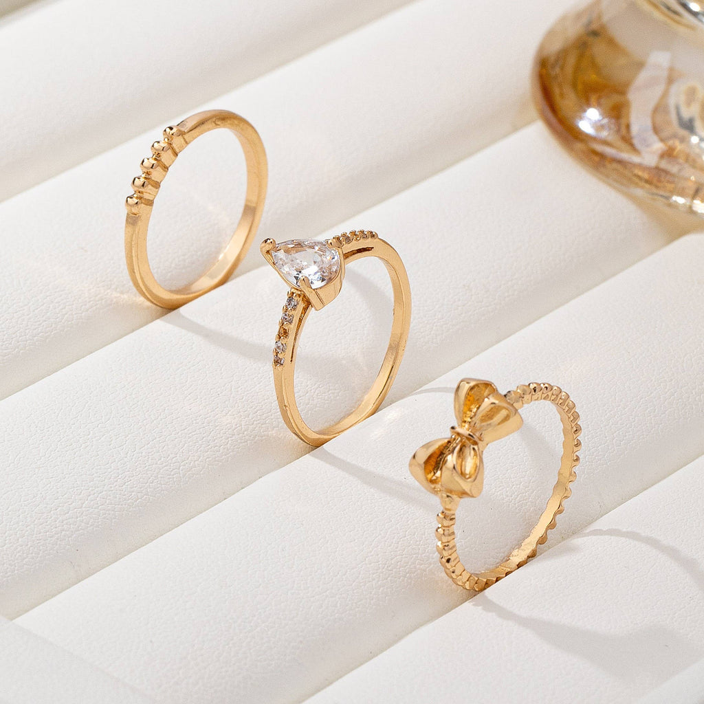 Multi Rhinestone Band Ring