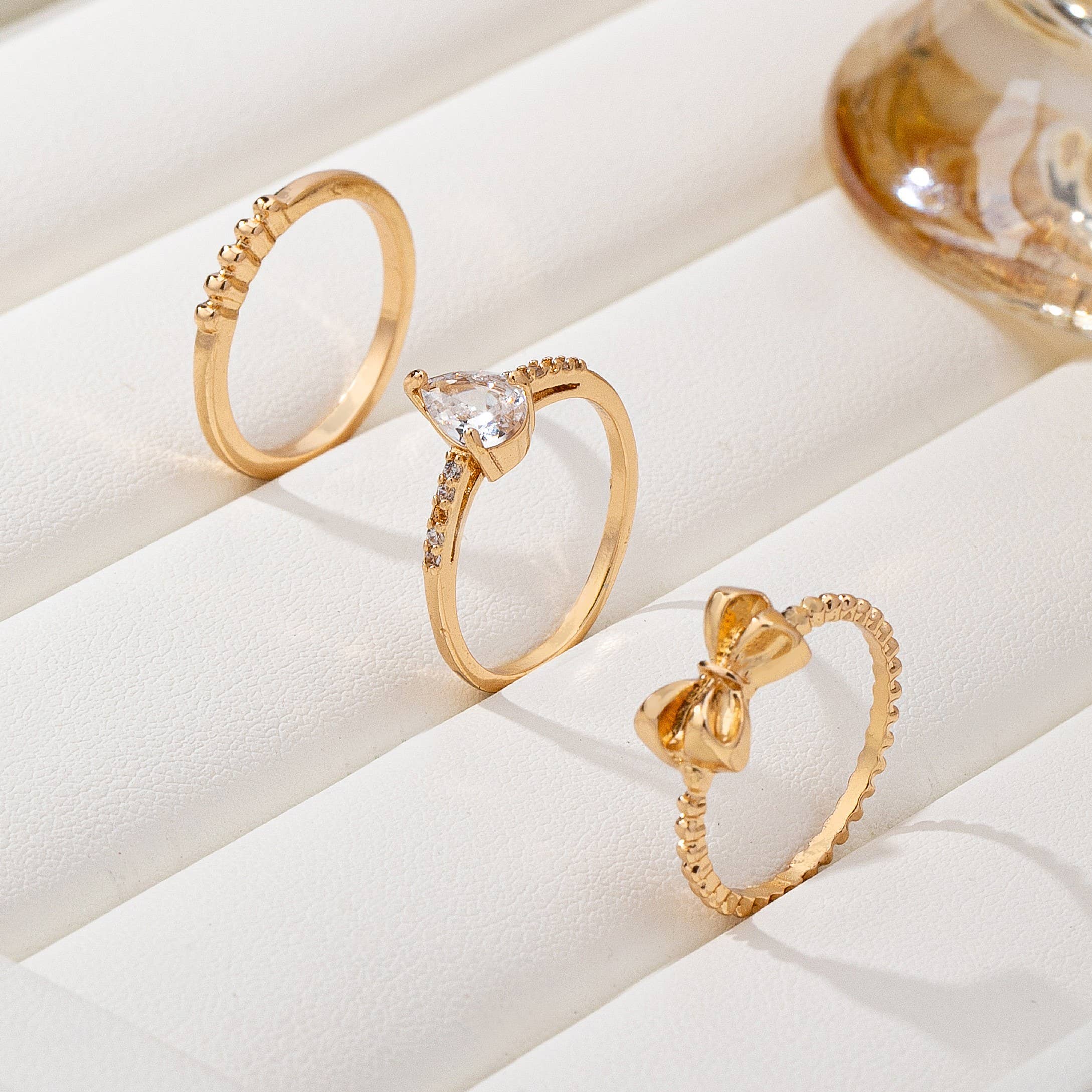 Multi Rhinestone Band Ring