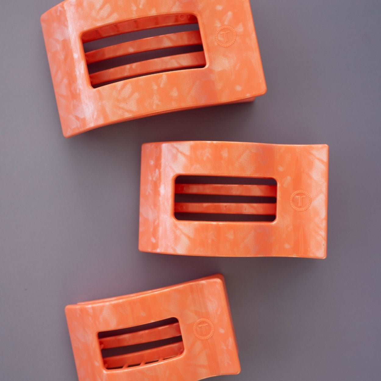 Dreamsicle Large Flat Rectangle Hair Clip