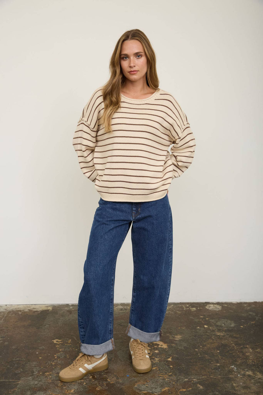 Stripe Crew Neck Sweater