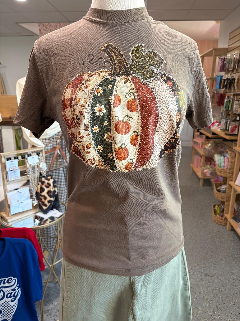 Rustic Floral Pumpkin Graphic Tee