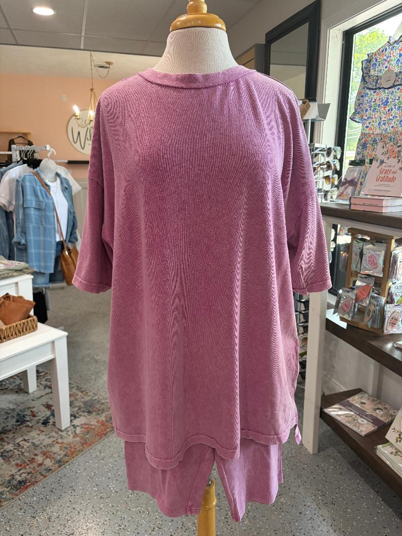 Mineral-Washed Lounge Set {Magenta Pink}