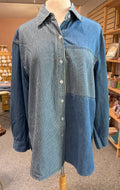 Mineral Washed Denim Button Down Shirt