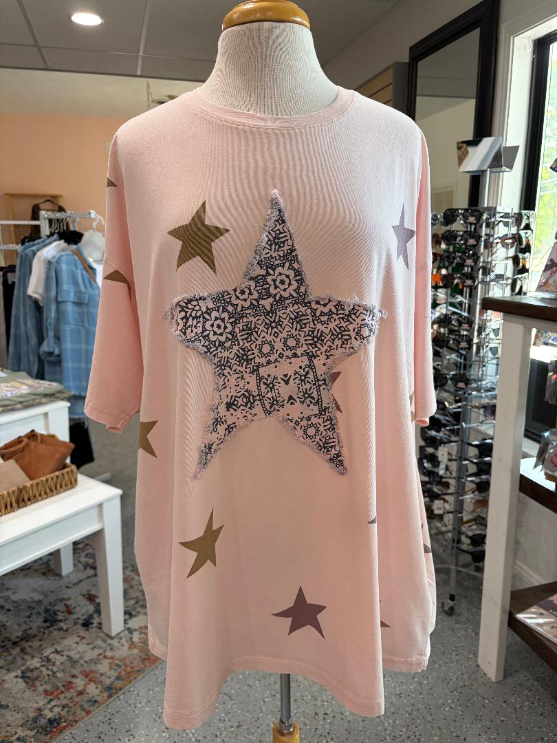 Star Patch Knit Top