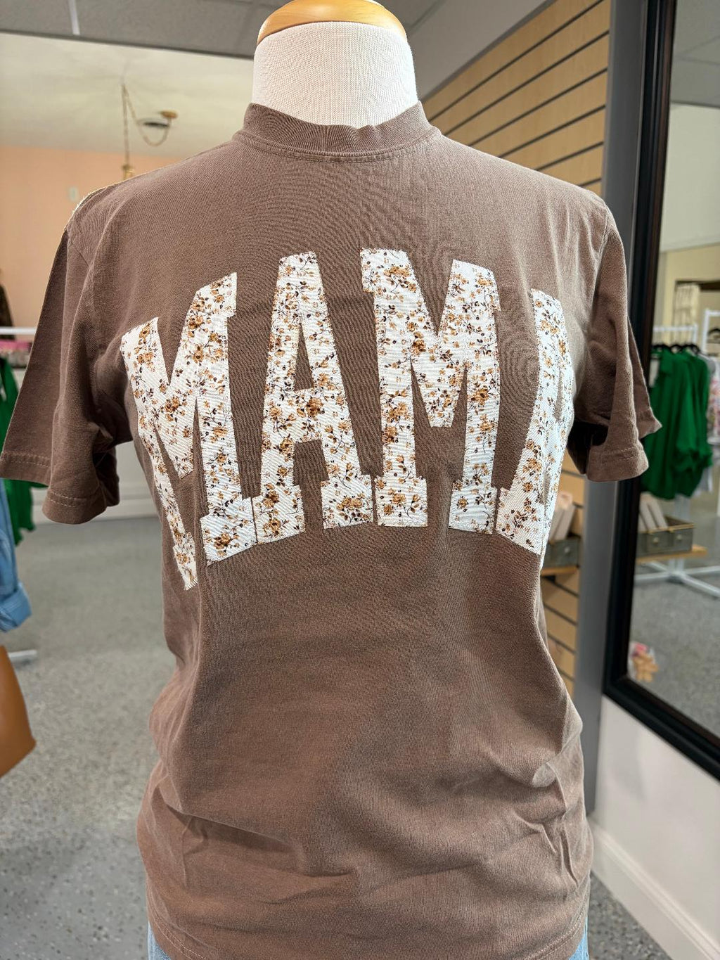 Floral Embroidered Mama Tee