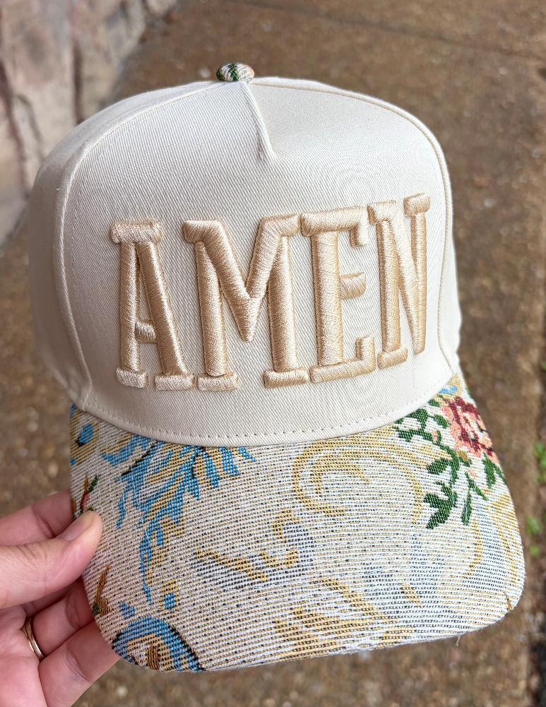 AMEN Puff Embroidered Hat