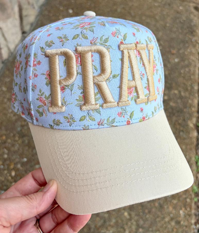 PRAY Puff Embroidered Hat