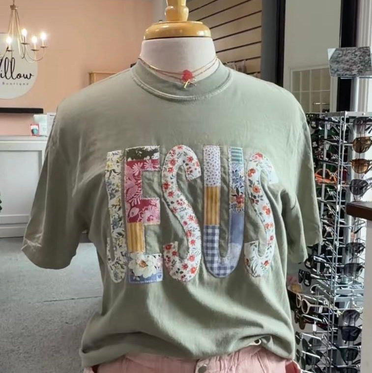 New Jesus Embroidered Tee!